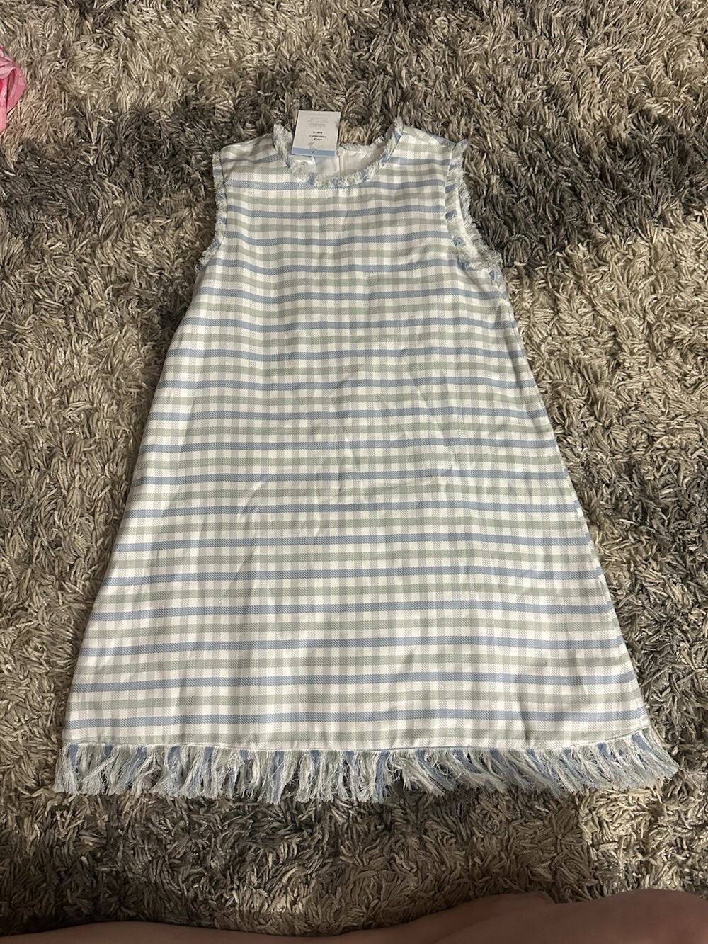 Bella Bliss NWT Girls Fringe Jumper Carlisle Plaid Dress Size 12